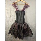 Rubies 80s Diva Adult Costume Set Black Pink Polka Dot Tulle Dress One Size