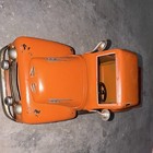 Vintage Orange   Silver Pressed Steel Pickup Truck Toy Vehicle