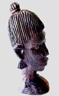 Vtg African Women Tribal Bust Head Statue Sculpture In Heavy Carved Hardwood