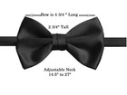 New Big And Tall Black  Xlarge Bow Tie Double Dimple 14 5  - 27  Neck  Usa