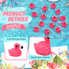 100 Pcs Mini Resin Flamingo Ducks Pink Flamingo Figurine Tiny Animal Figures Fo
