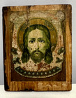     vintage Icon Lithograph  print On Paper on A Wooden Base Christianity Orthodox