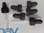 12 Glass Droppers Essential Oil Med Dropper  Fits 15ml  5 Oz Dropper Bottles New