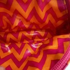 Vera Bradley Small Cosmetic Bag Chevron Pink Orange Zip Closure 6 x4 