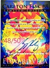 Carlton Fisk 2018 Artist Signed Limited Edition Print Card 48 Of 50