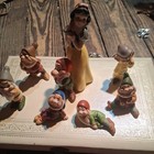 Vintage Disney Malaysia Snow White And The Seven Dwarfs Porcelain Figurines