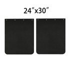 Semi Truck 1-1 8  Stainless Steel Straight Mud Flap Hanger With 24 x30  Mudflap