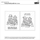 Lf3506 Frosty Family Add-on 3x4 Clear Stamp Set Winter Holiday Card Making