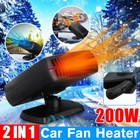 2x 200w Car Portable Ceramic Heating Cooling Heater Fan Defroster Demister Dc12v