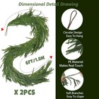 6 Ft Artificial Norfolk Pine Garlands  Real Touch Winter Pine Garland For Decor