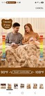 Bearhug Electric Heating Blanket Dual Zones Timer Auto Shut-off Beige white King