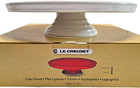 Le Creuset Glossy White Footed Cake Stand 11 5  X 2 75  Round Rimmed Tray Nib