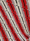 Handmade Afghan Crochet Blanket Couch Bed Throw Red Black White Gray 64 x 50 