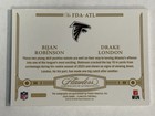 2024 Flawless Bijan Robinson   Drake London Dual Auto Sapphire  10 Falcons