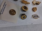Vintage Lot Of 16 Various Lapel  Hat  Tie  Shirt Pins Mostly Gold Tone Metal