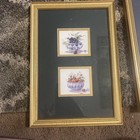 Vintage Fruits And Pitcher Framed Wall Art Picture Print  Decor-set Of 2