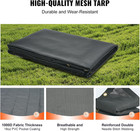 Dump Truck Mesh Tarp  7 X 18 Ft  Pvc Coated Black Heavy Duty Cover With 5 5  18o