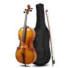 Professional High Quality 4 4 Size Basswood Cello Set W  Bow Rosin