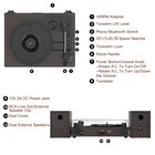 Record Player Bluetooth Turntable Vinyl Record Player   External Speakers 3 Spee
