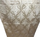 French Antique Cream Damask leaf Motifs large  3 6 Yards Of Beauty  Early 1900   s
