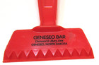 Vintage 1960 s Geneseo Nd Bar North Dakota 6  Red Plastic Car Window Ice Scraper