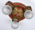 Antique Vintage 1920 s Cast Iron Art Deco Ceiling Light Pair Available