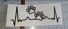 Paw Print With Heart Pet Cat Dog Vinyl Decal Car Wall Window Sticker Heartbeat 