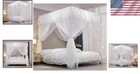 Mosquito Net Bed Canopy Double Layer Princess Ruffle Curtain For Girls Adults