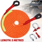 Heavy Duty Tow Rope 197 Inch 55115 Lbs Kinetic Recovery Rope W  2 D-shackles