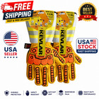 Grain Goatskin Mig Tig Welding Gloves With Cowhide Split Cuff Heat Resistant