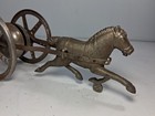 Rare Antique 1900 s Watrous Metal Galloping Horse On Wheels Pull Toy   Td3t