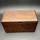 Antique Patent Singer Sewing 1889 Oak Puzzle Box Velvet Lined Empty