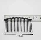 Teeth Metal Twisted Wire Hair Comb Base Clip Set Of 2 - 3   