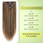 Double Weft 100  Remy Human Hair Clip In Extensions 20  8pcs 18clips Straight