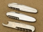 Vintage Solingen-made Bartender   s Knives - Metal Handles     Lot Of Three
