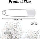 50 Pcs Safety Pins  Safety Pins For Clothes  Baby Safety Pins  Diaper Pins