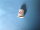 Vintage Bone China Thimble With Shoveller Buxton Duck And A Rose On The Back