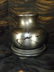 Hand Blown Signed Sterling Silver Overlay Vase  1 Artist Proof Art Glass Vase