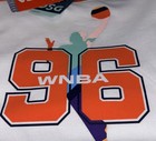 Nwt Authentic Wnba Girls White orange Short Sleeve Basketball Shirt Size S  8-9 