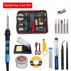Electric Soldering Iron Welding Gun Tool Kit Solder Wire Desoldering Pump 22pcs