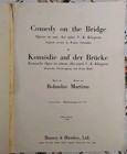 1952 Martin   Comedy On The Bridge 1st Ed Vocal Score Yeager Buffalo  v Kozlowski