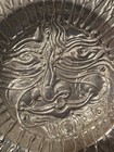Rare Vintage Don Drumm Aluminum Bowl Mid Century Brutalist Sun Face Design Bl099