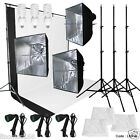 Linco Studio Photo Backdrop Muslin Studio Umbrella Lighting Bulb Light Kit