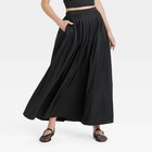 Women s Pleated A-line Maxi Skirt - A New Day