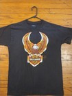 Vintage 80s Harley Davidson 3d Emblem T-shirt Large Bar And Shield Eagle 
