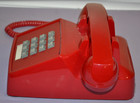 Cortelco Analog Desk Retro Push Button Red Telephone W volume Control--new Other