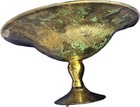 Lesley Roy Art Glass Round Footed Pedestal Fruit Orchard Collection