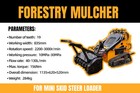 32   Mini Skid Steer Forestry Mulcher Brush Cutter Hydraulic Land Clearing