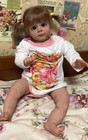 22in Realistic Handmade Reborn Dolls Toddler Girl Rooted Mohair Newborn Toy Gift