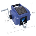 12v Reversible Trailer Electric Winch  For Boats Up To 6000 Lbs blue Casing